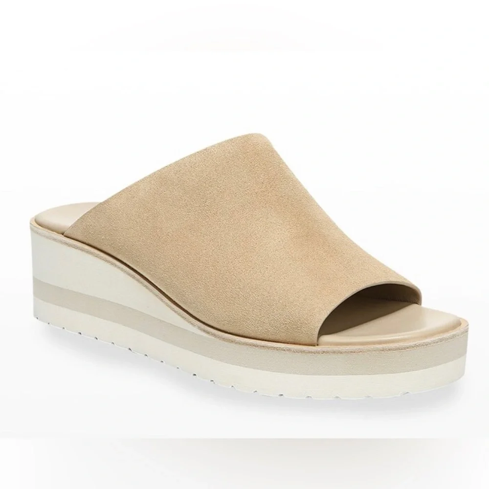 Vince Sarria Suede Platform Slide Sandals size 10 - Picture 4 of 10